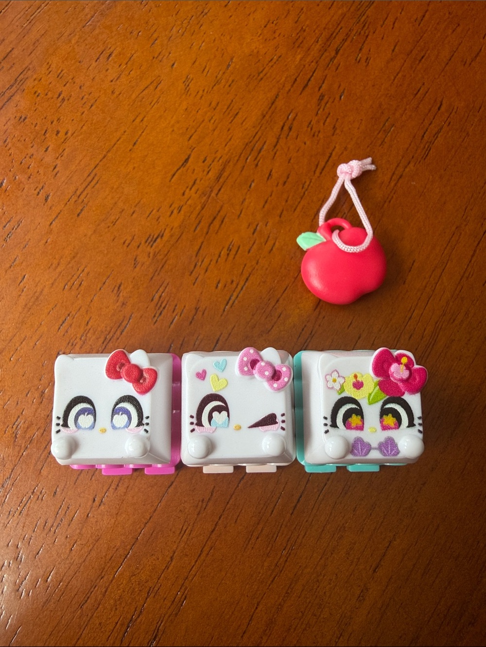 Sanrio Hello Kitty Clickeez Bundle of 3 plus apple charm
